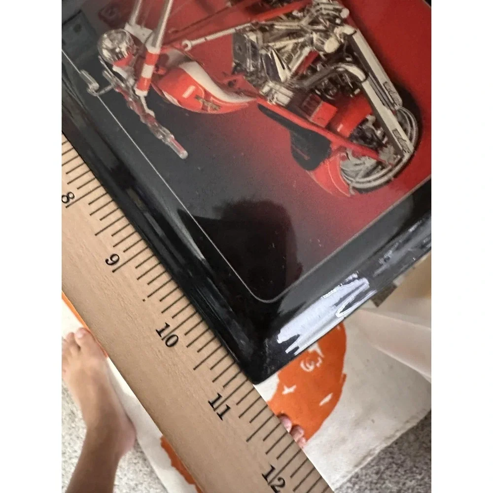 Snap-on Chopper Motorcycle Wall Clock Red Quartz Battery Garage Shop Decor